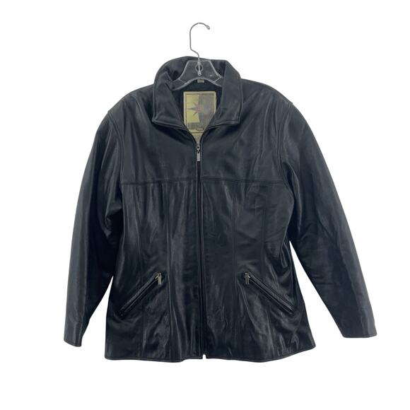Middlebrook Park Petite L Leather Women's Insulated Zip Overcoat - Preowned - Picture 1 of 4